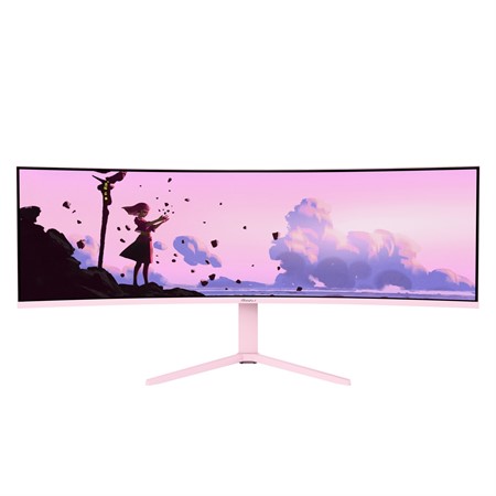 Arozzi Nova Curved 49" VA, 165Hz - Pink