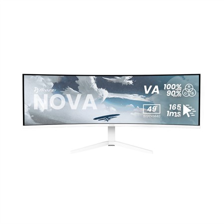 Arozzi Nova Curved 49" VA, 165Hz - White