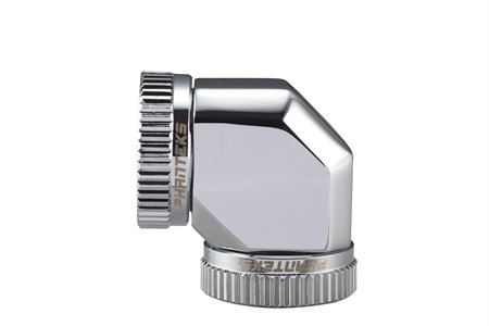 Phanteks 16mm Hard Tube Adapter 90° - Chrome