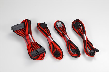 Phanteks Ext Cable Combo Pack_24P/8P/8V/8V, 500mm, Black/Red