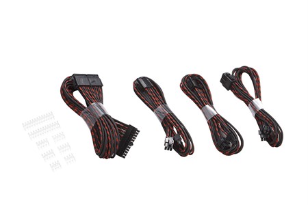 Phanteks Ext Cable Combo Pack_24P/8P/8V/8V, 500mm, S Black/Red