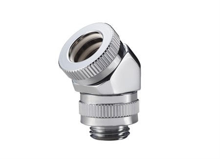 Phanteks 12mm Hard Tube Rotary Fitting 45° G1/4 - Chrome