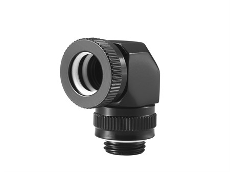 Phanteks 12mm Hard Tube Rotary Fitting 90° G1/4 - Black