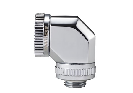 Phanteks 16mm Hard Tube Rotary Fitting 90° G1/4 - Chrome